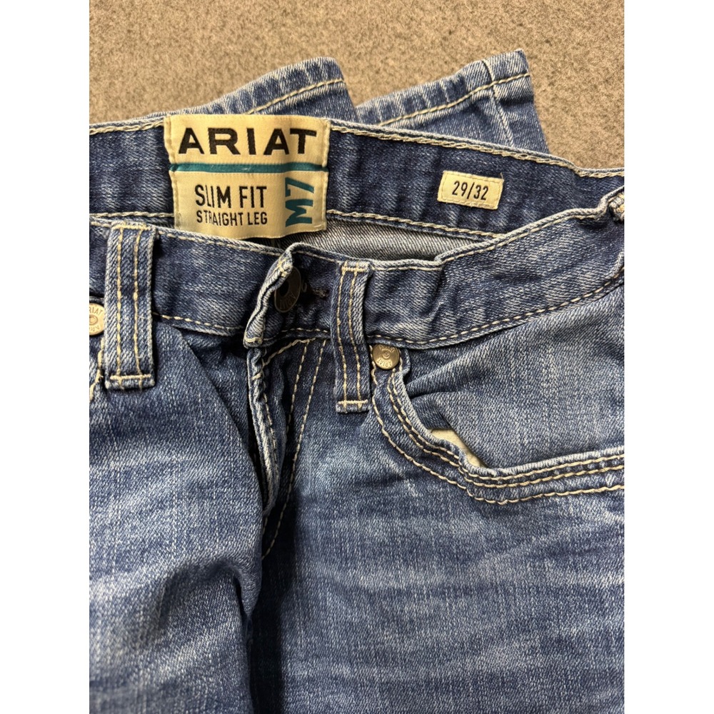 Ariat M7 Rocker Slim Fit Straight Leg Jeans Mens 29x32 Medium Wash Western Denim